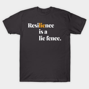 Clever Resilience: A Minimalistic Typography Design T-Shirt